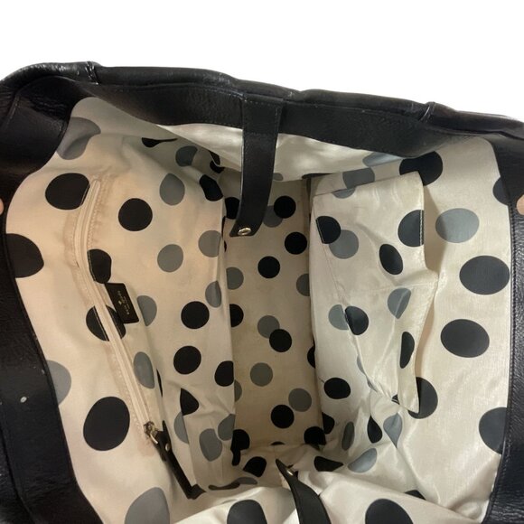 Kate Spade Anisha Chrystie black butter-soft leather tote bag gold-tone hardware - Picture 8 of 13